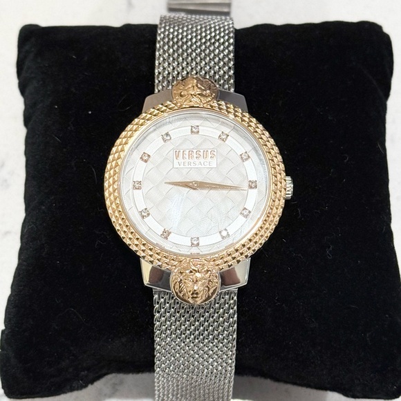 Versus Versace Women's Mouffetard 2 Hand Silver-Tone Stainless Steel Watch 38mm - Picture 2 of 11